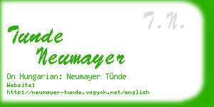 tunde neumayer business card