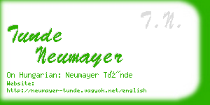 tunde neumayer business card